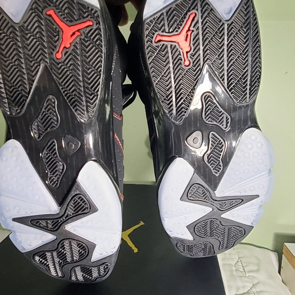 Jordan Black and Red High-Top Sneakers - Picture 5 of 7